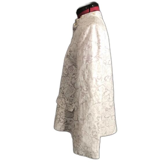 Alfred Dunner Jacket Women’s Size 12P White Scroll Jeweled Neckline Zipper Front - Picture 3 of 13